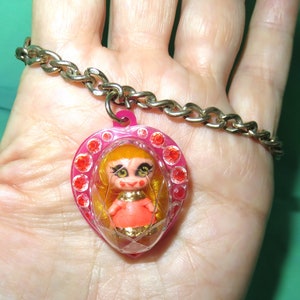 Vintage Mattel Jewelry Kiddle Bracelet Locket Doll 1967 - Collectible Bracelet Kiddle Doll & Case - Good Condition