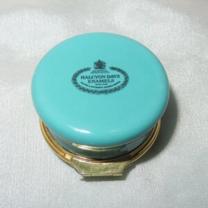 Vintage Halcyon Days Bilston & Battersea Round Enamel Hinged Pill Box ...