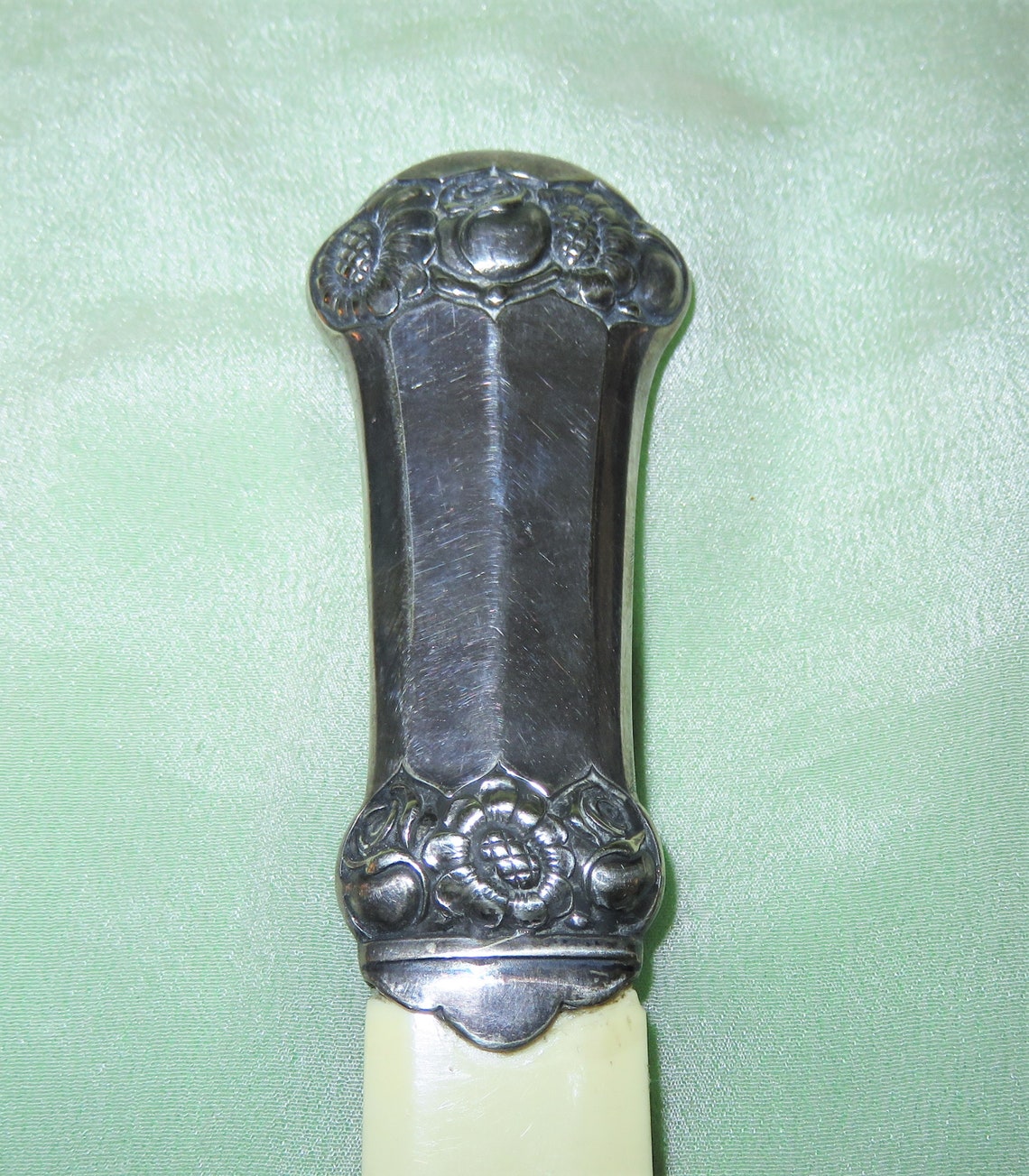 Antique German Silver Handle Celluloid Letter Opener Page Etsy