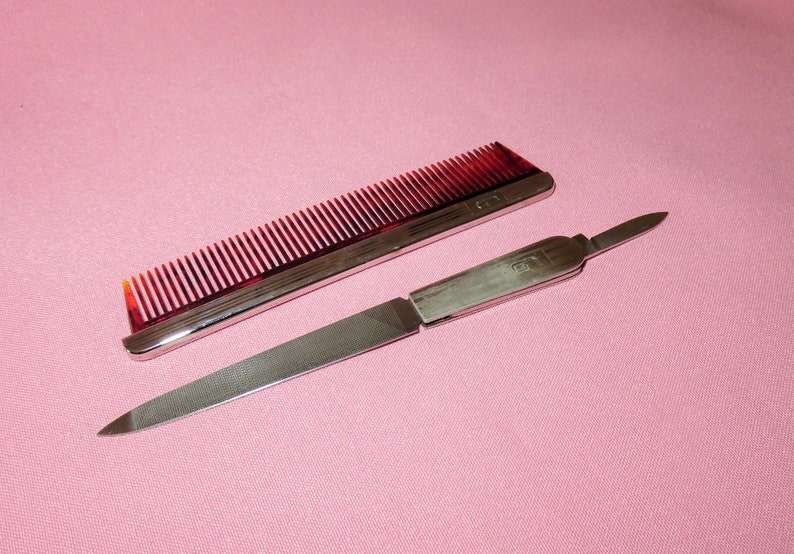 Antique 2 Piece Sterling Silver Travel Grooming Setsterling Etsy