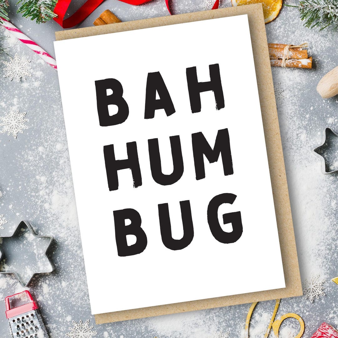 Bah Humbug - Scottish Christmas Cards, Xmas Greeting Cards for Friends ...