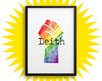 Leith Scotland Art Print: Rainbow Pride Illustration