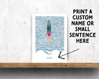 Custom Swimmer Card: Scottish Wild Swimming Birthday Card