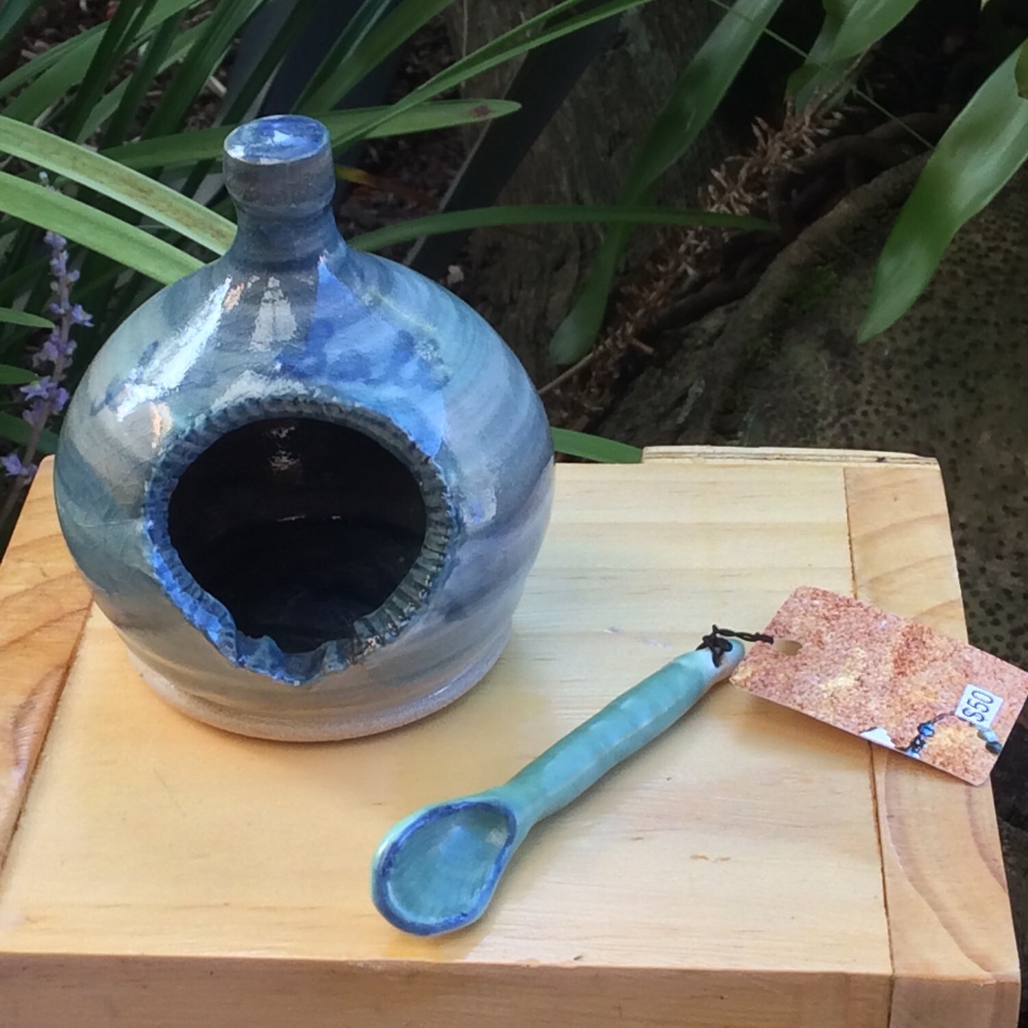 Sea salt container. Etsy