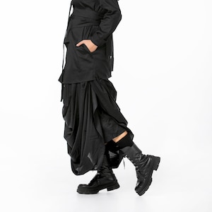 Draped Maxi Skirt, Plus Size Clothing, Loose Fit Skirt, Transformable Skirt, Avant Garde Skirt for Women, Plus Size Skirt, Cotton Skirt