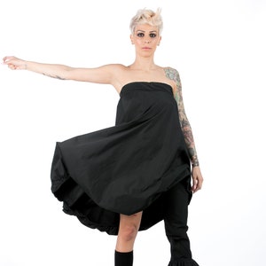 Tuta Avant Garde, Tuta Asimmetrica da Donna, Tuta Destrutturata in Nero, Abbigliamento da Festival Avant Garde