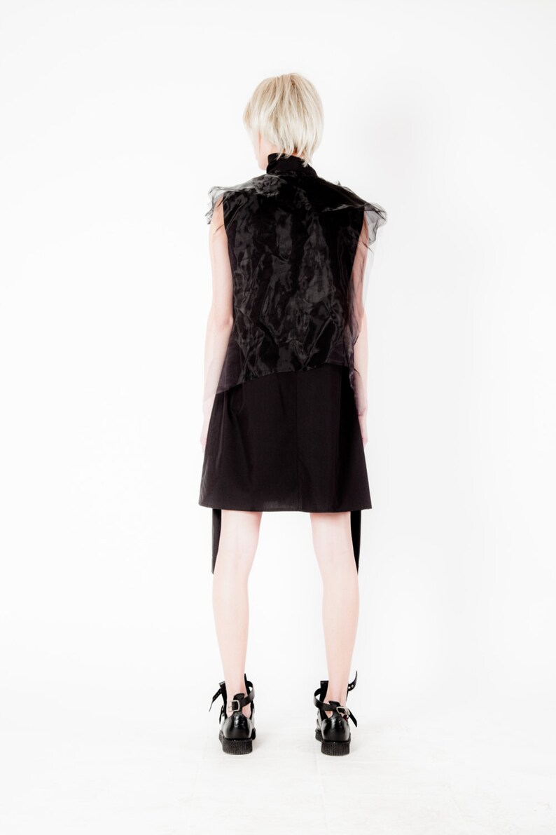 Shift Dress Asymmetrical Tunic Dress Modern Dress Black Dress Women Dress New Year/'s Eve Dress Elegant Dress Avant Garde Dress