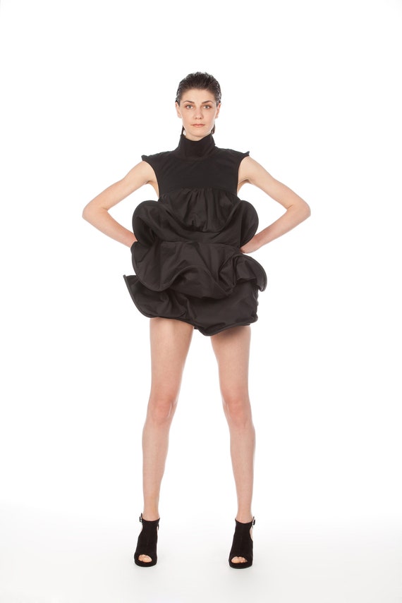 little black ruffle dress
