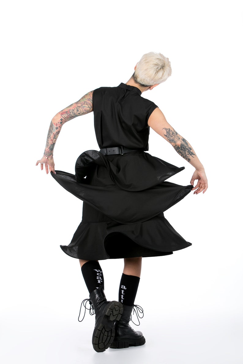 Avant Garde Dress in Black Deconstructed Dress Women | Etsy