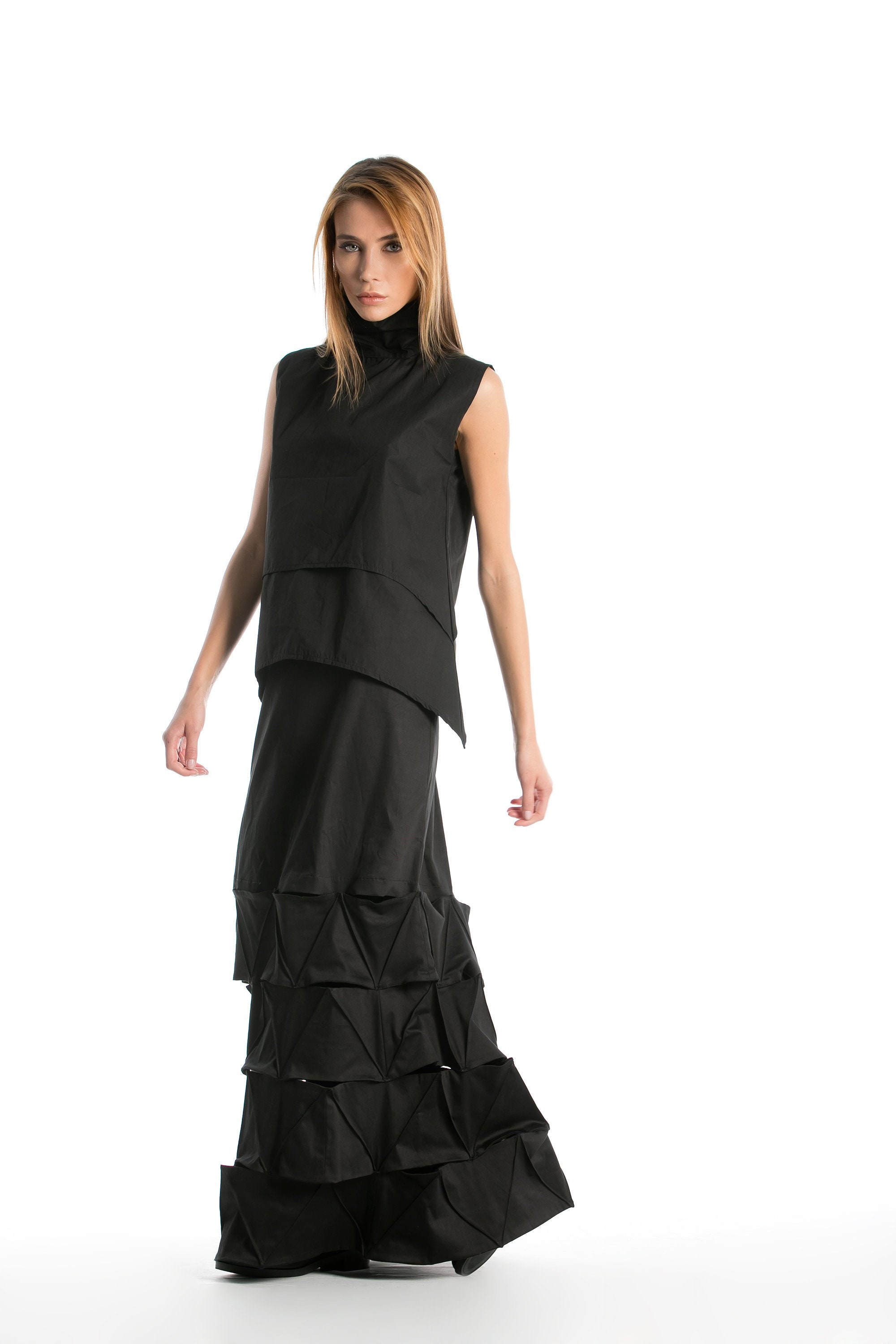 marcellanyc bea dress Beatrice B Maxi with Belt in Tofu resistant European ponte fabric Marcella Women's Minna Sleeveless Dress