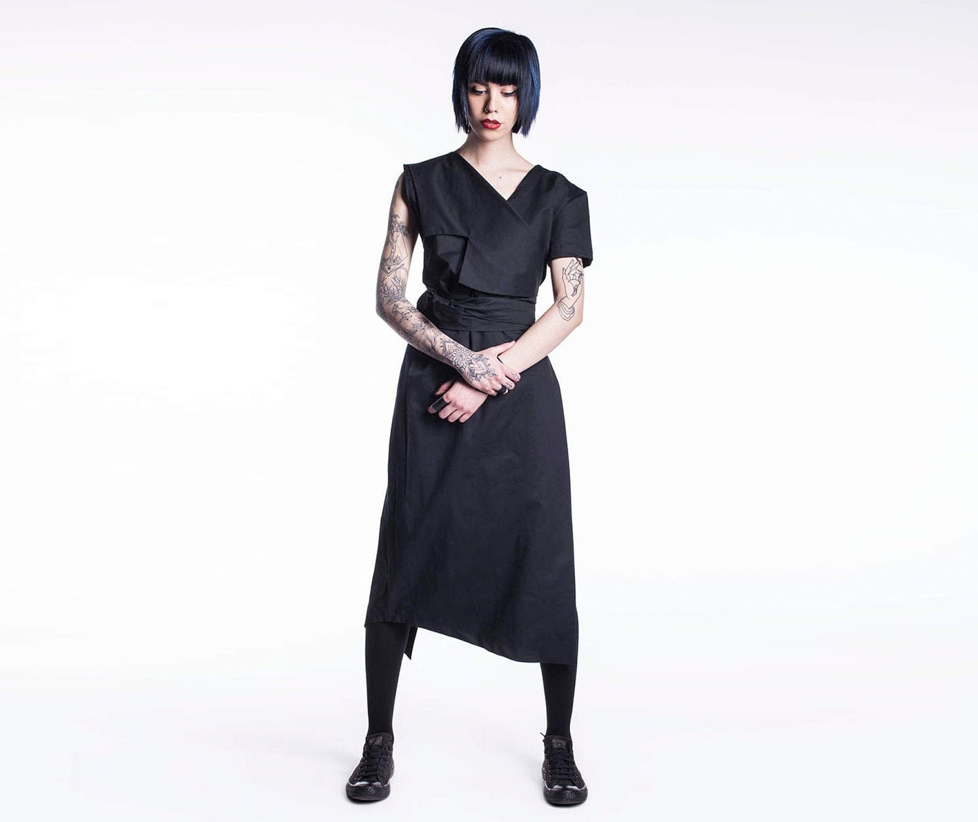 modern japanese dress 'Iro' L the shape and color may vary slightly SIMIGORO Effortless Modern Japanese Dress