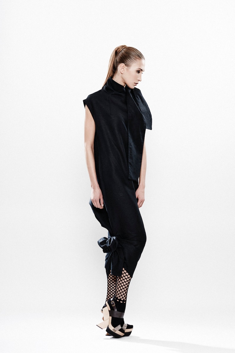 Women Dress Black Dress Pencil Dress Midi Dress Linen - Etsy