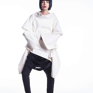 White Loose Top Avant Garde Top Japanese Clothing Summer - Etsy