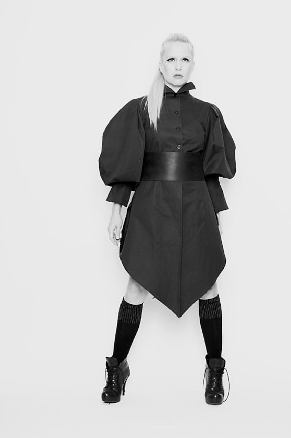 Black Jacket With Oversized Sleeves, Avant Garde Clothing