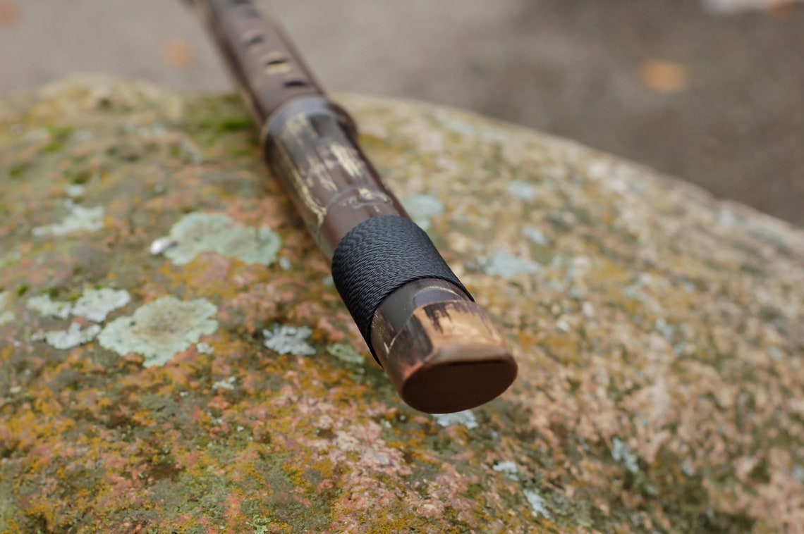 Bamboo Recorder Whistle Flute in G rustic brown Etsy