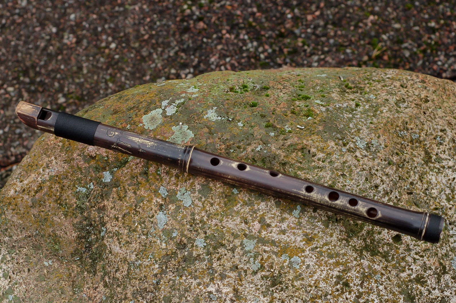 Bamboo Recorder Whistle Flute in G rustic brown Etsy
