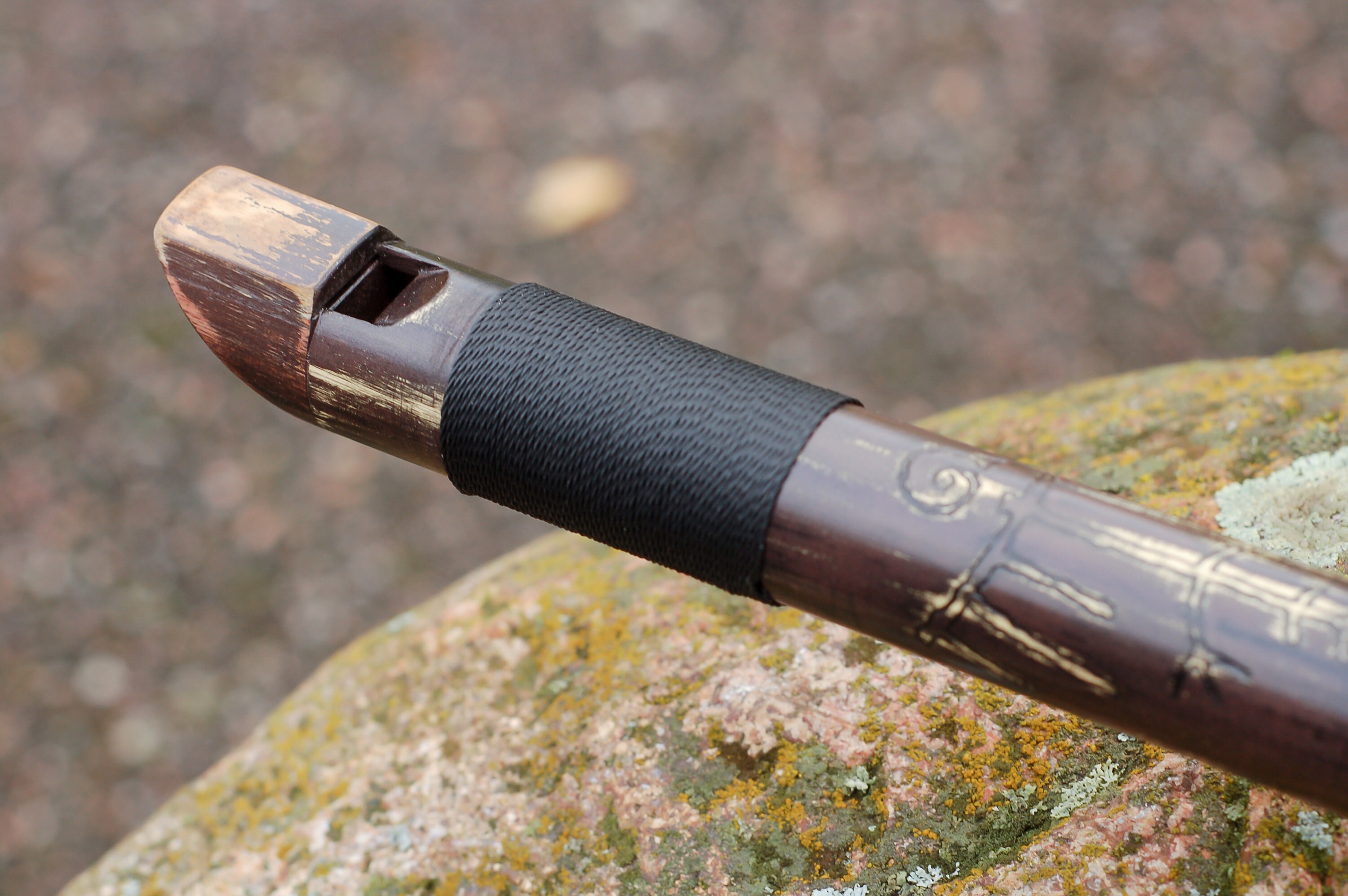 Bamboo Recorder Whistle Flute in G rustic brown Etsy