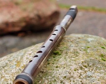 Bamboo Recorder Whistle Flute in G (rustic brown)