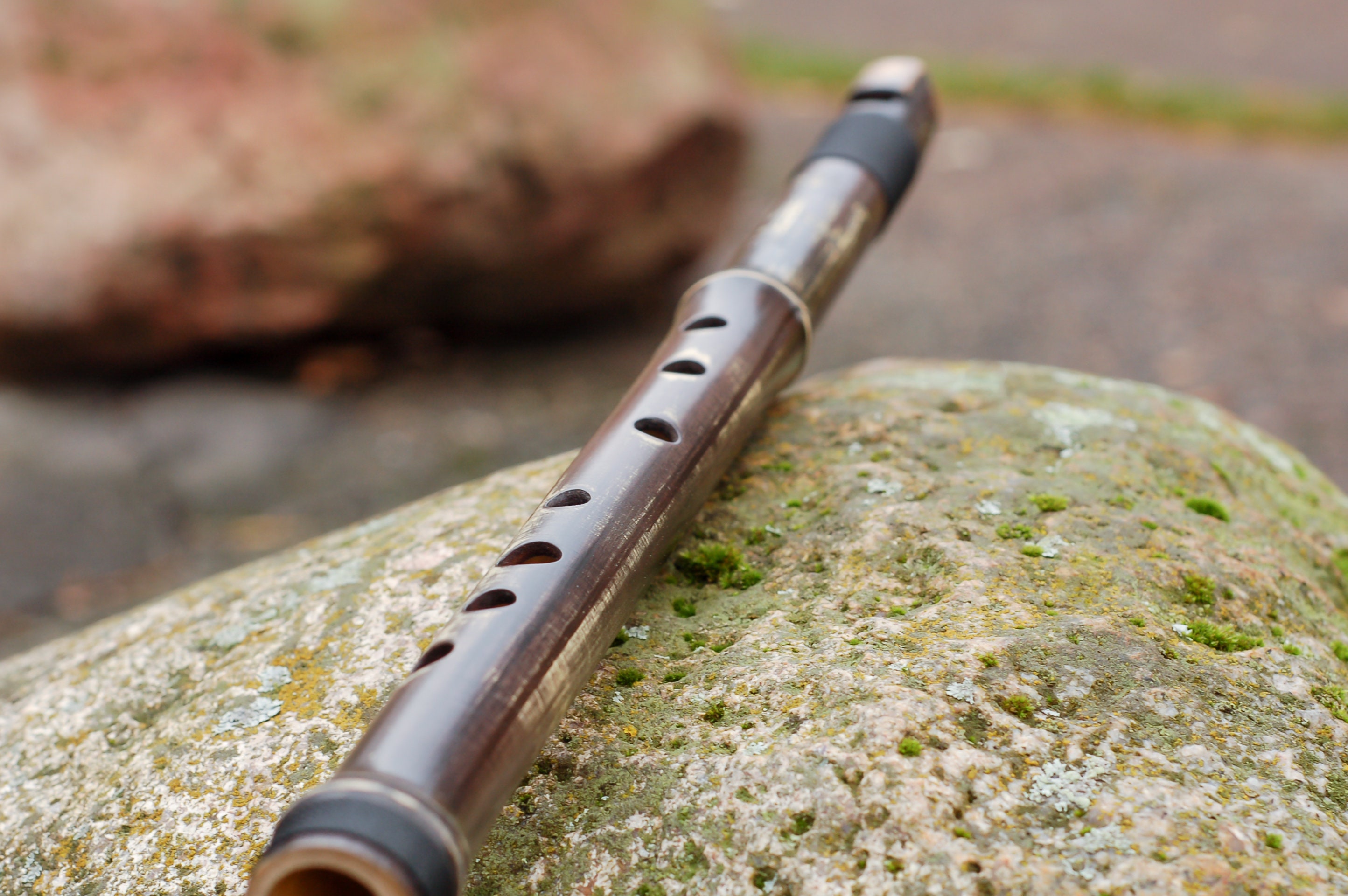 Bamboo Recorder Whistle Flute in G rustic brown Etsy