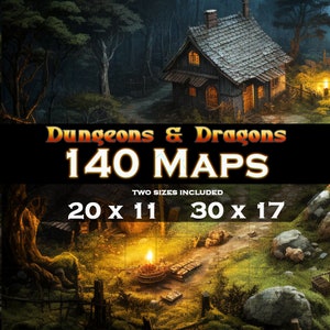 Dungeons and Dragons DnD Battle Maps | RPG Maps | Dungeons and Dragons | DnD Miniatures |  DnD dice | 20 x 11 & 30 x 17 | Sir Tiles