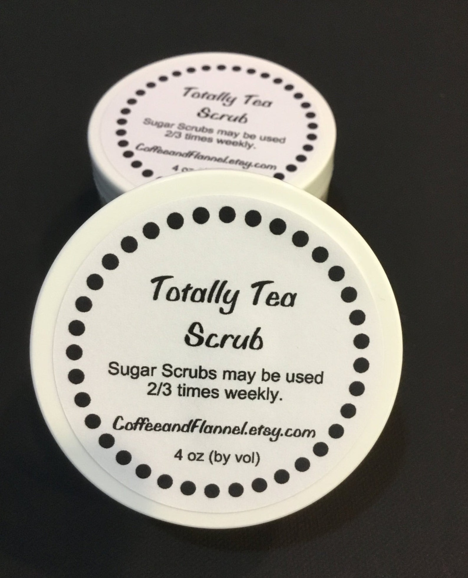 TOTALLY TEA SCRUB Scrub Cranberry Seed Scrub Black Tea Etsy