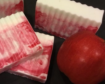 ALOE INFUSED APPLE slice,  Homemade soap, Apple Soap, Red Soap, Homemade, Teacher's gifts, Gift ideas for Teachers, Fresh Apple Soap