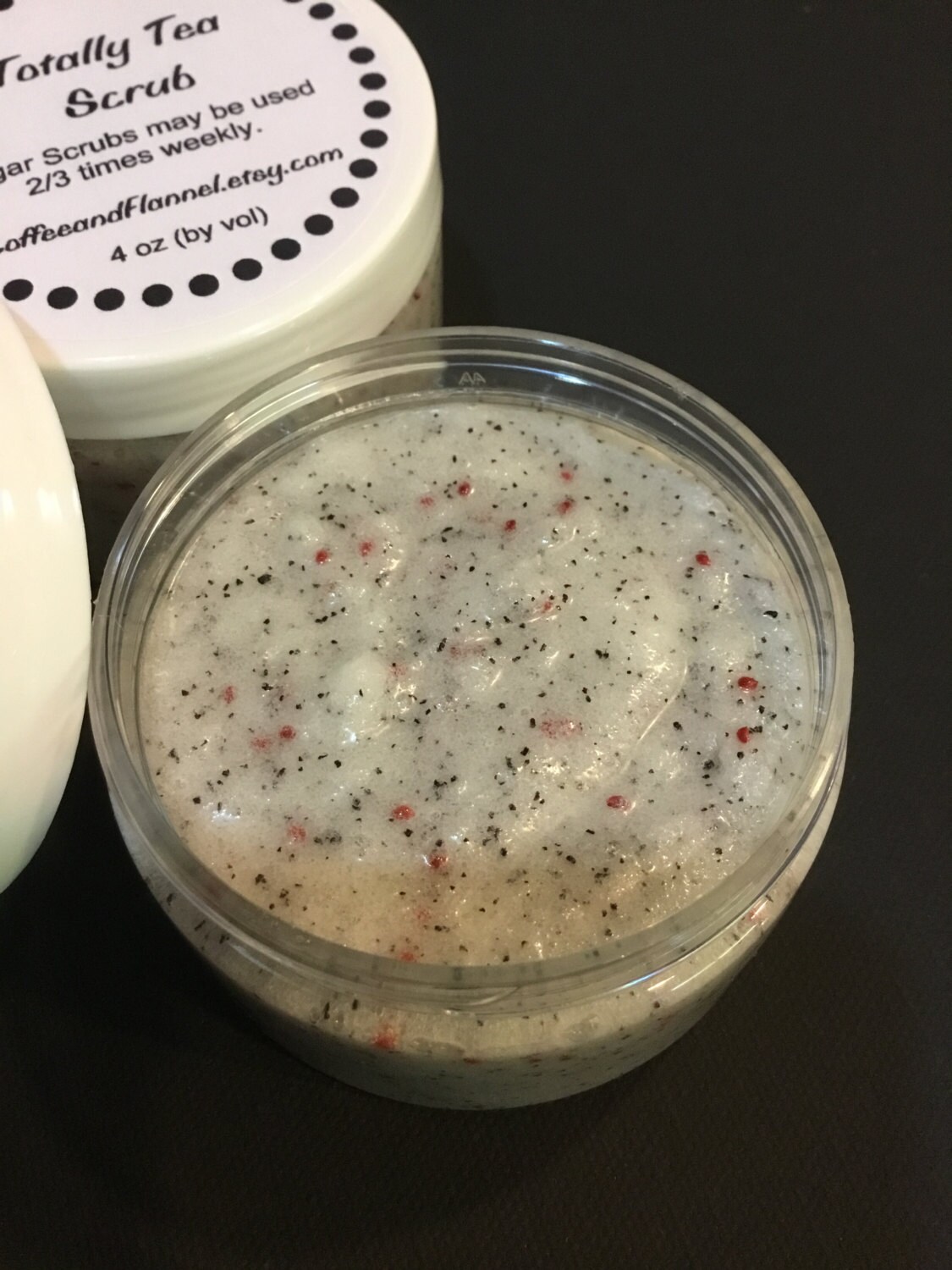 TOTALLY TEA SCRUB Scrub Cranberry Seed Scrub Black Tea Etsy