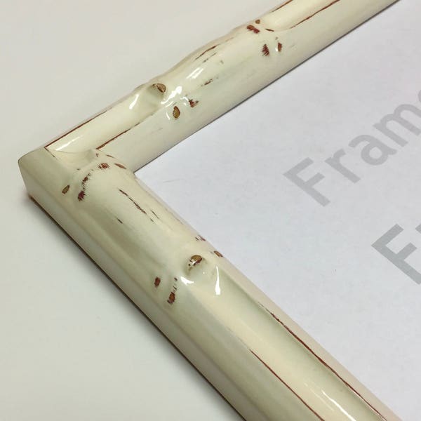 Faux Bamboo,White Picture Frame,Cream Picture frame,Bamboo Picture Frame,8x10 Bamboo,11x14 Bamboo,White Bamboo,Cream Bamboo,Distress Bamboo