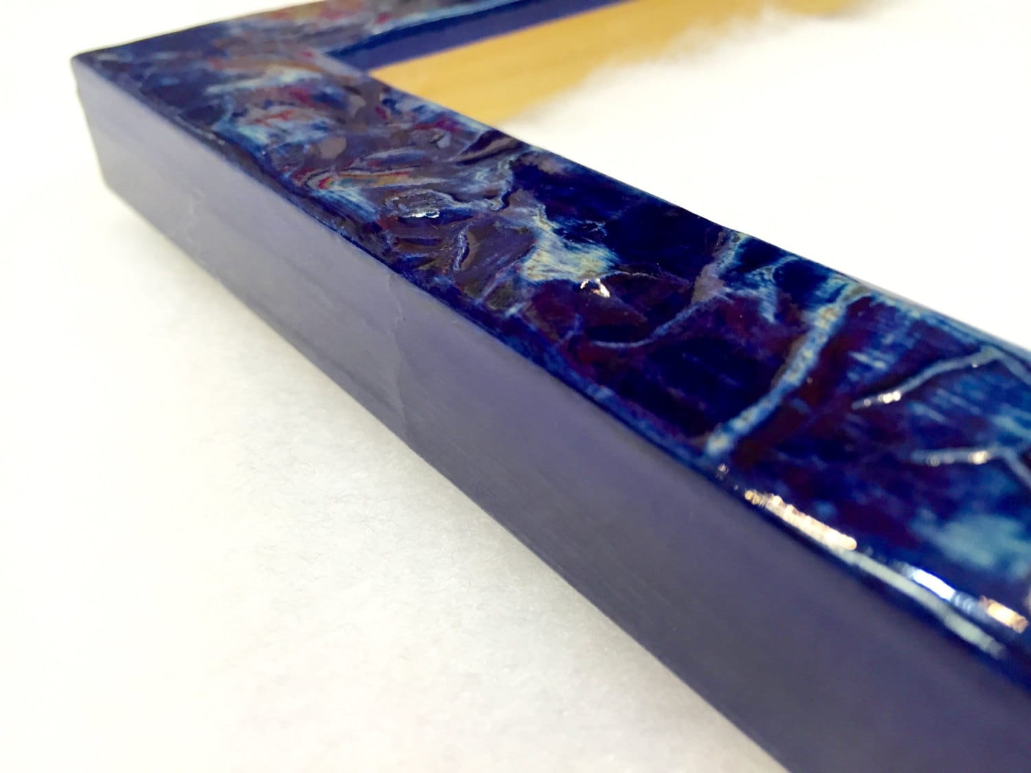 Boho Chic Frame, Modern Picture Frame, Blue Picture Frame, Cobalt Blue