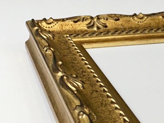 Ornate Gold Picture Frame Victorian Antique Vintage Distressed Elegant Eclectic Diploma Wedding 4x6 5x7 8x10 11x14 16x20 18x24