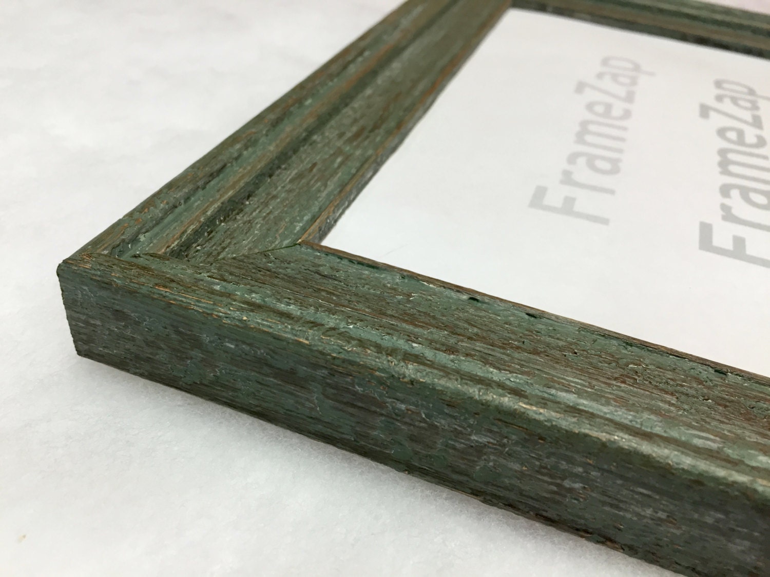 8x8 Barnwood Picture Frame - Lighthouse Green Rustic Wood Frame