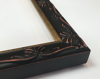 Ornate Picture Frame,Ornate Black Frame,Black And Red Frame,Black And Gold Frame,Fancy Black Picture Frame,Ornate 8x10,Ornate 11x14,4x6,5x7