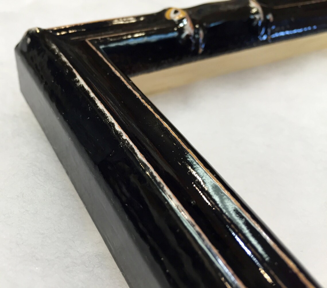 Black Bamboo Picture Frame Enamel Finish 3x5 4x6 5x7 8x10 Etsy