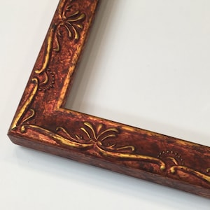 Ornate Metallic Red Gold Picture Frame,Fancy Gold Red Frame,Gold Ornate Frame,Gold Frame,Red Frame,Antique Frame,Ornate 5x7,Ornate 11x14,4x6