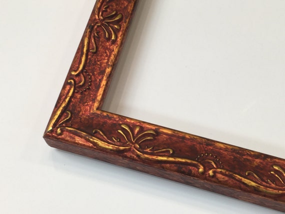 Ornate Metallic Red Gold Picture Frame,Fancy Gold Red Frame,Gold Ornate Frame,Gold Frame,Red Frame,Antique Frame,Ornate 5x7,Ornate 11x14,4x6