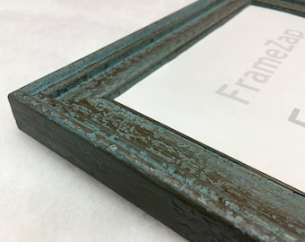 Rustic Blue Frame,Blue Farmhouse Frame,Blue Shabby Chic Frame,Blue Weathered Frame,Blue Barn Wood Frame, Rustic Blue 16x20,Distressed 11x14