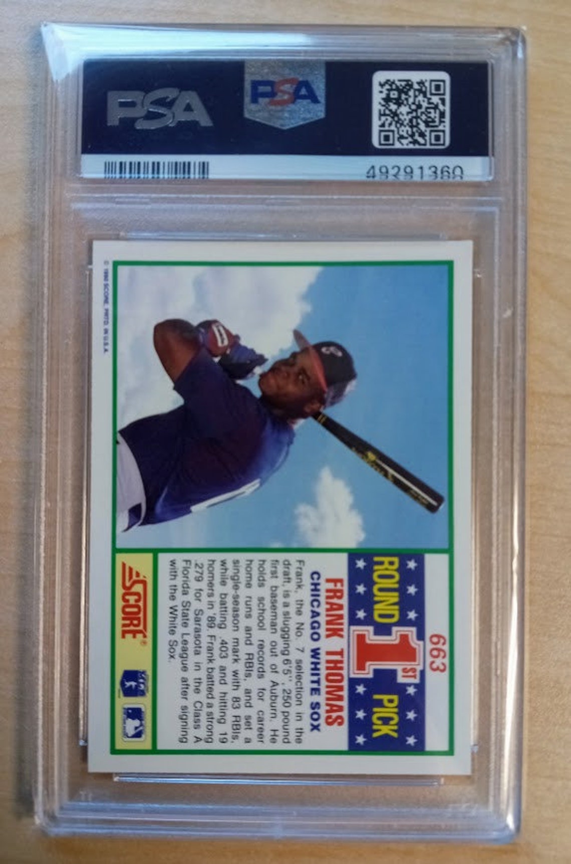 michael jordan frank thomas baseball card