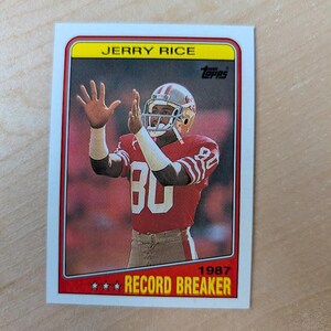 1988 Topps Jerry Rice #6 Record Breaker Football Card San Francisco 49ERS HOF