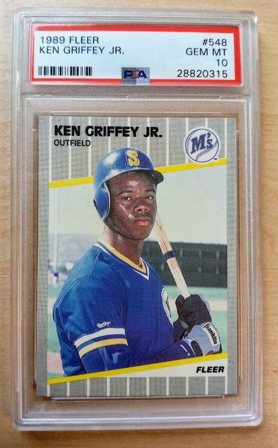 Ken Griffey Jr. Baseball Card | 1989 Fleer #548 Rookie Card | PSA