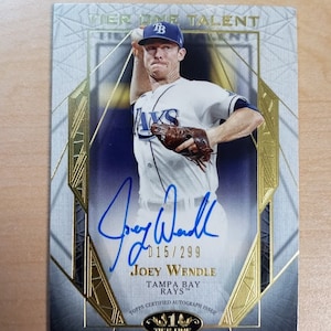 Joey Wendle 2022 Topps Tier One Talent Autographs Near Mint Baseball Card | Tampa Bay Rays | Near Mint