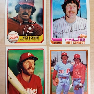 Mike Schmidt Vintage 4 Baseball card Lot | Philadelphia Phillies | Near Mint