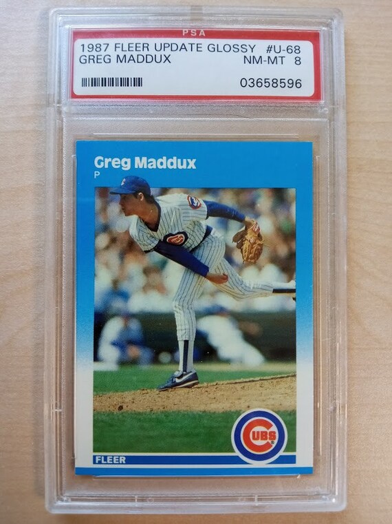 Greg Maddux Baseball Card | 1987 Fleer Update Glossy Rookie Card 