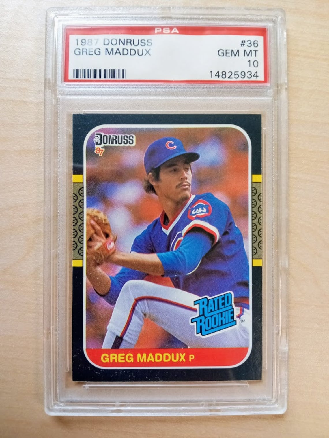 Greg Maddux Baseball Card 1987 Donruss 36 Rookie Card PSA Etsy