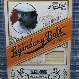 2012 Playoff Prime Cuts Eddie Murray Legendary Game Used Bat #16/99 Orioles