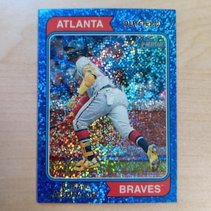 2023 Topps Heritage Ronald Acuna Jr. #183 Blue Sparkle Refractor | Atlanta Braves | Topps