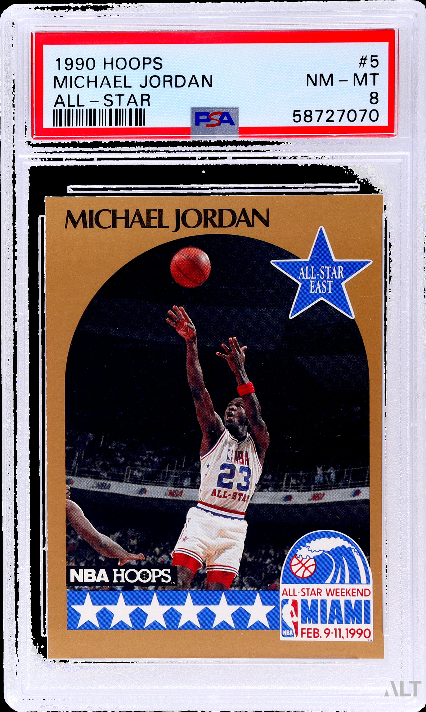 1989 NBA Hoops All Star Game Michael Jordan #21 PSA 8 NM-MT