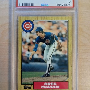 Greg Maddux Baseball Card | 1987 Topps Traded #70 Rookie Card | PSA Graded Gem Mint 10 | De Dapperen van Atlanta