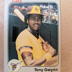 Tony Gwynn 1983 Fleer #360 Rookie Card  | Fair to Excellent Condition | San Diego Padres | Hall of Fame