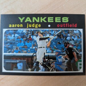 Carta da baseball di Aaron Judge / Topps Heritage 2024 n. 395 / Condizioni quasi perfette / New York Yankees
