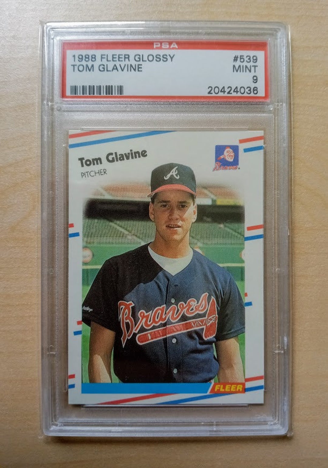 Tom Glavine Baseball Card 1988 Fleer Glossy 539 Rookie Card - Etsy